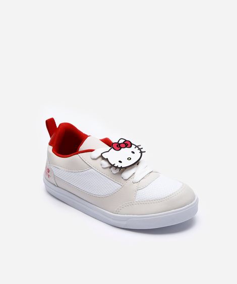 tênis infantil hello kitty off white