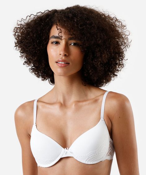sutiã meia taça com renda off white