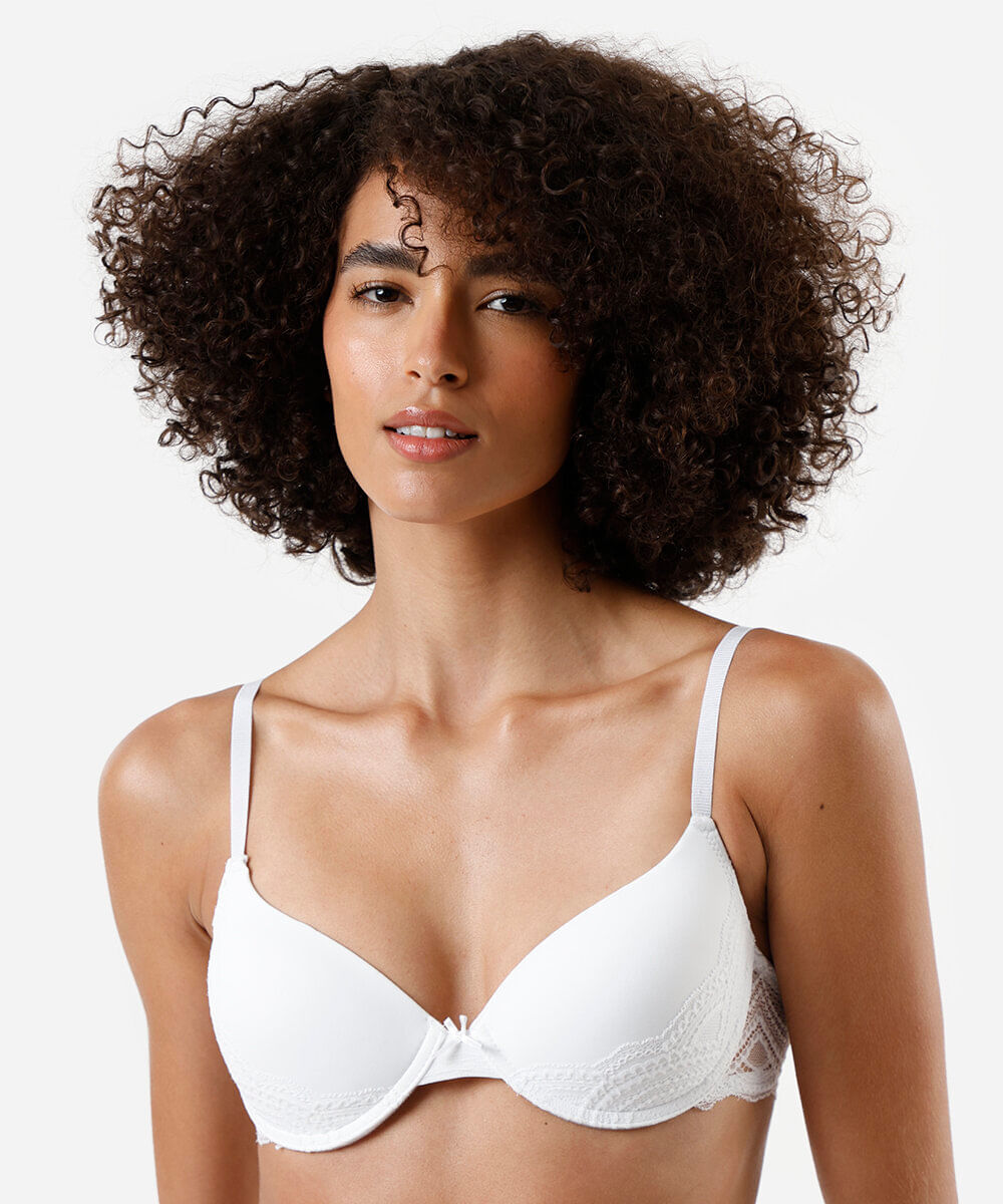 sutiã meia taça com renda off white