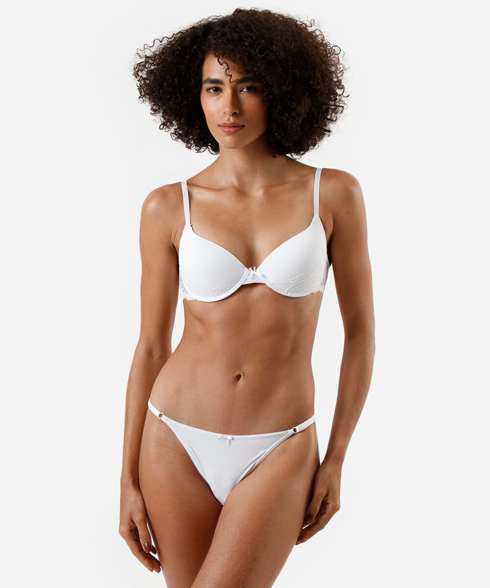 sutiã meia taça com renda off white