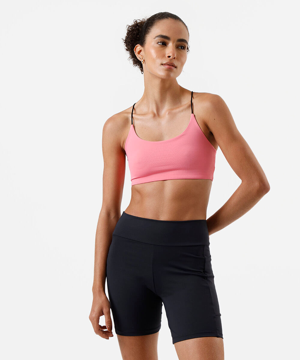 top feminino dupla face esportivo rosa
