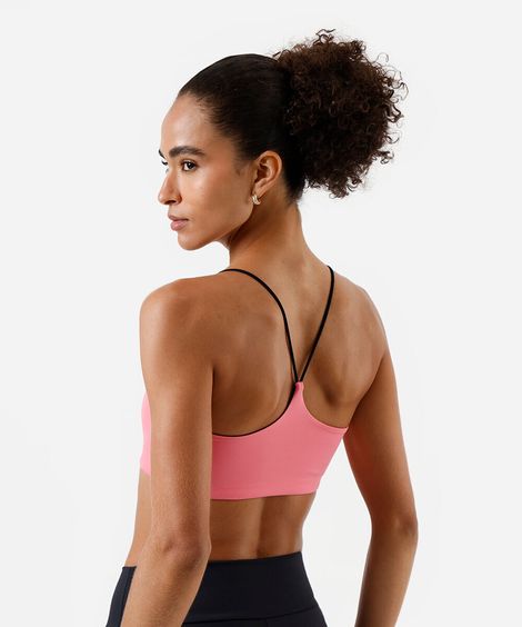 top feminino dupla face esportivo ace rosa