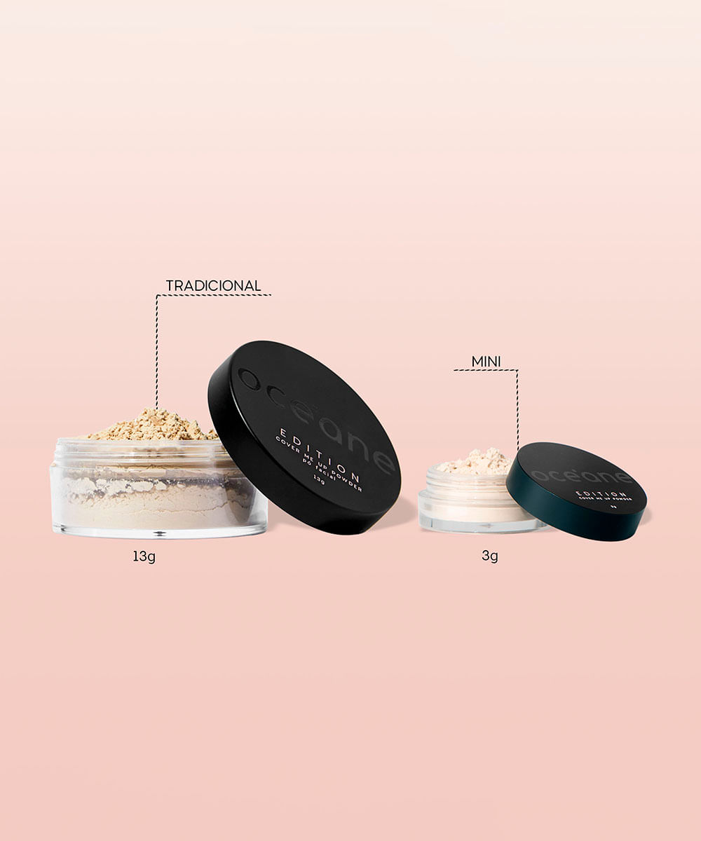 kit océane gift set mini cream blush e pó solto cover me up powder