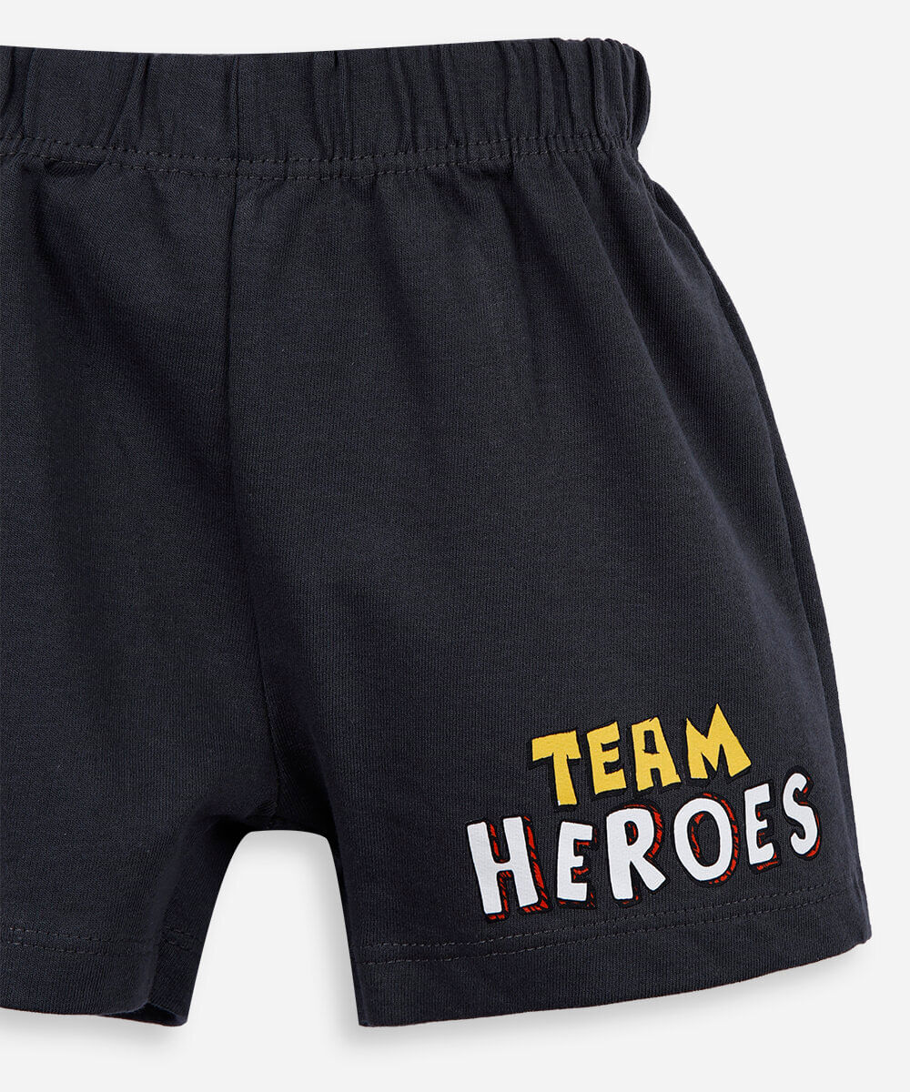 conjunto infantil de algodão marvel baby off white