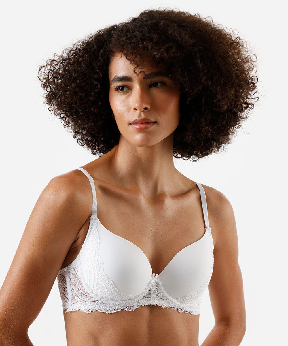 sutiã meia taça feminino com renda off white