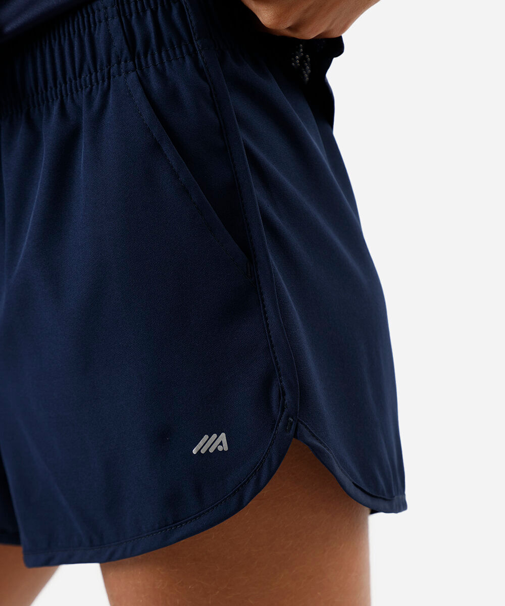 short running feminino esportivo azul