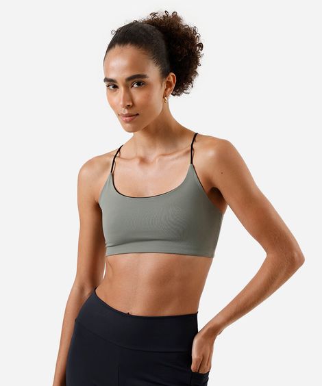 top feminino dupla face esportivo ace verde