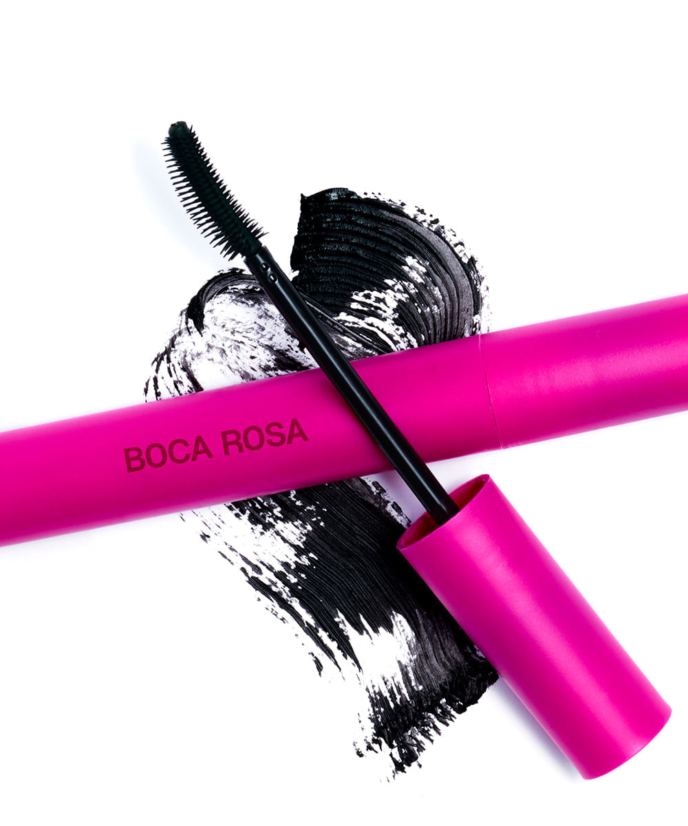 máscara para cílios boca rosa preta