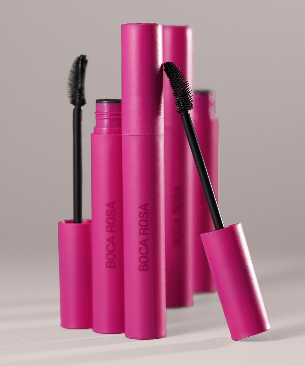 máscara para cílios boca rosa preta