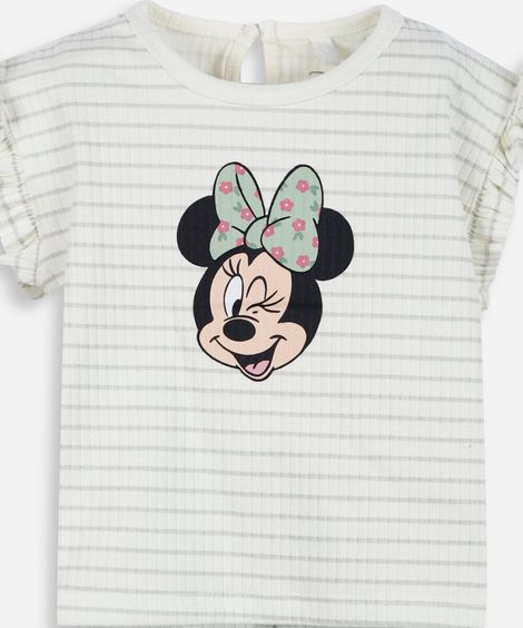 conjunto infantil de algodão minnie verde