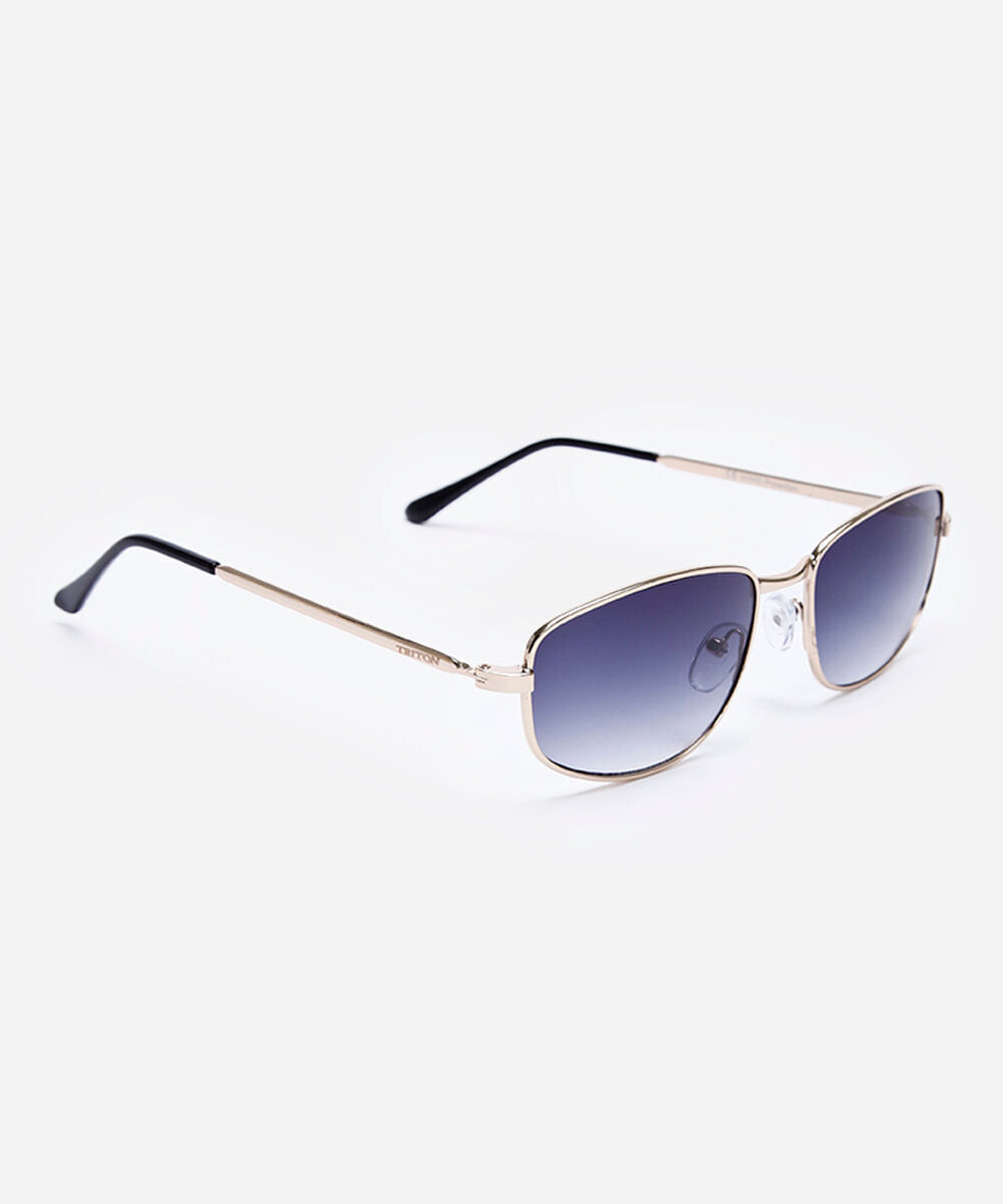 óculos de sol quadrado triton unissex dourado