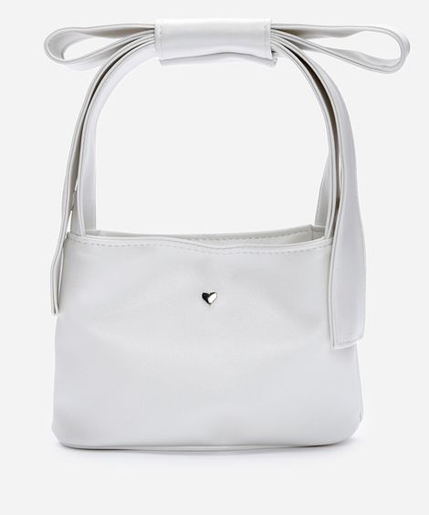 bolsa infantil laço branca