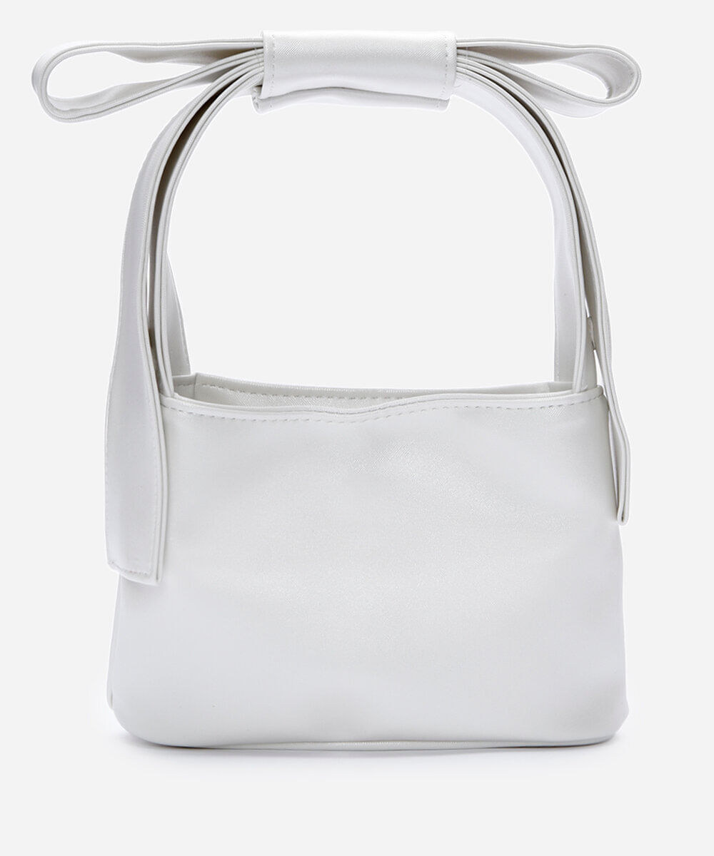 bolsa infantil laço branca
