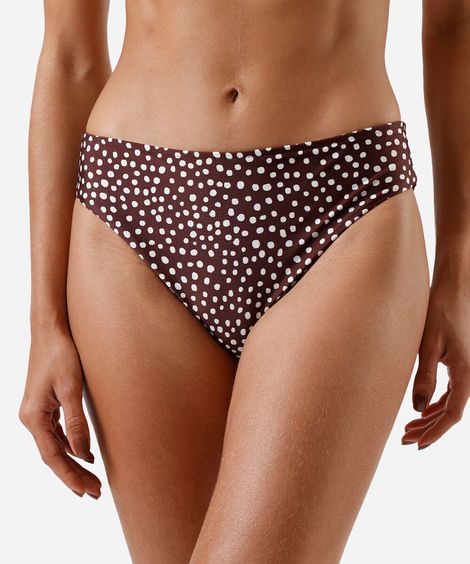 biquíni calcinha feminino poá marrom