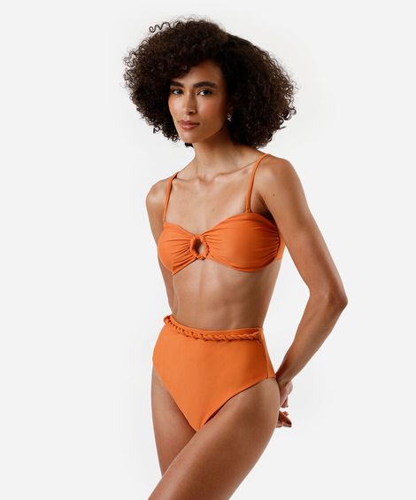biquíni calcinha hot pant feminino laranja