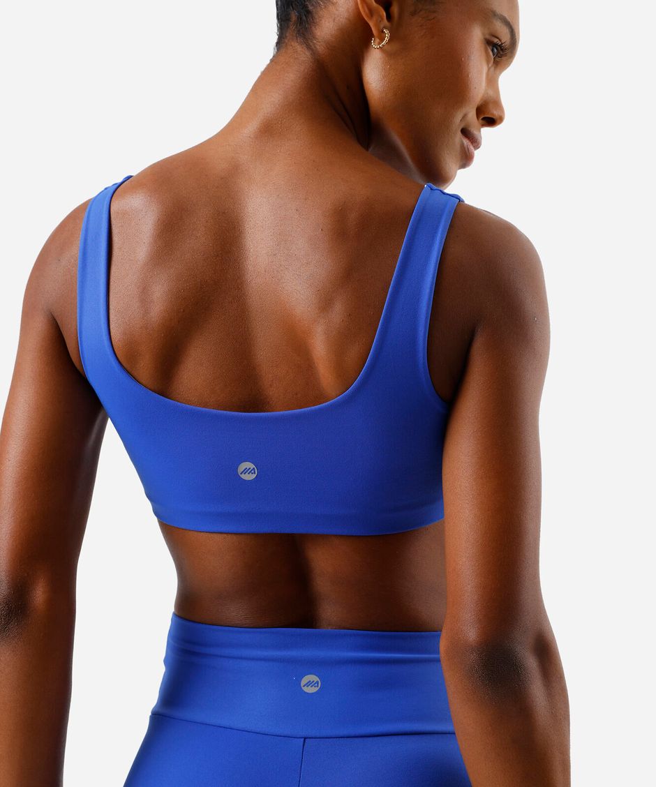 top feminino esportivo ace de poliamida hot colors azul