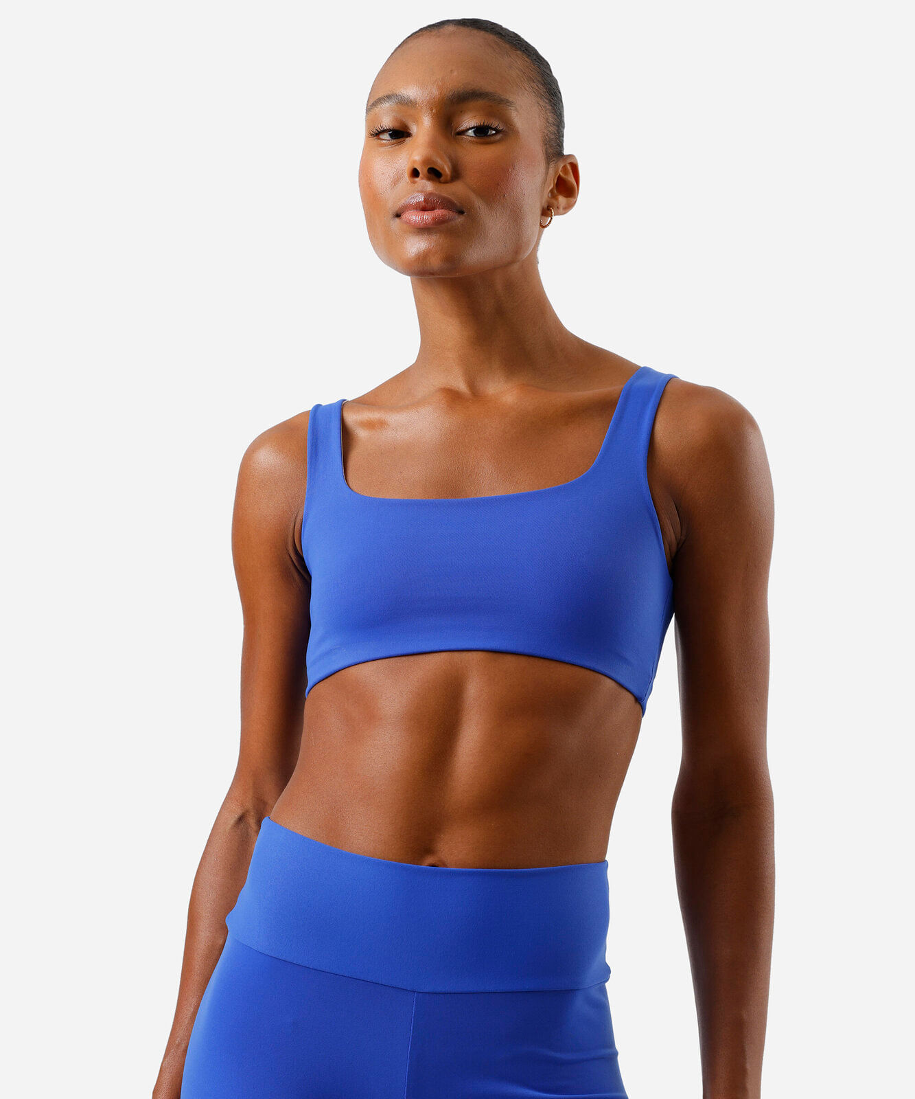 top feminino esportivo de poliamida hot colors azul