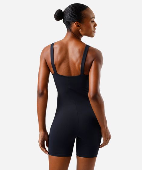 macaquinho feminino esportivo alça larga hot colors preto