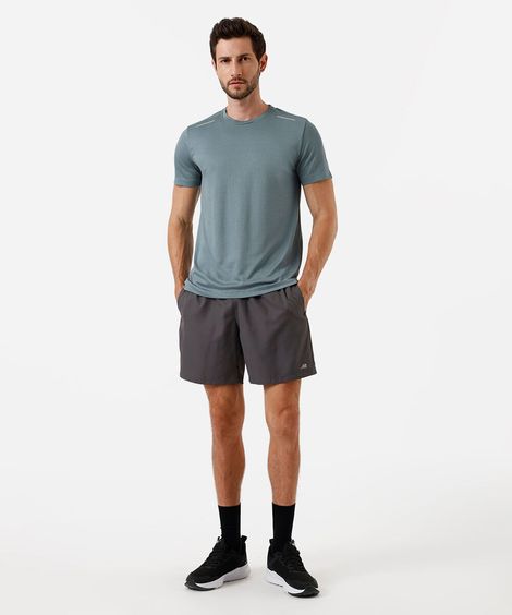 camiseta masculina esportiva ace quadriculada cinza