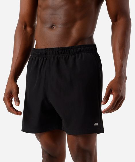 short masculino esportivo bolso com zíper preto
