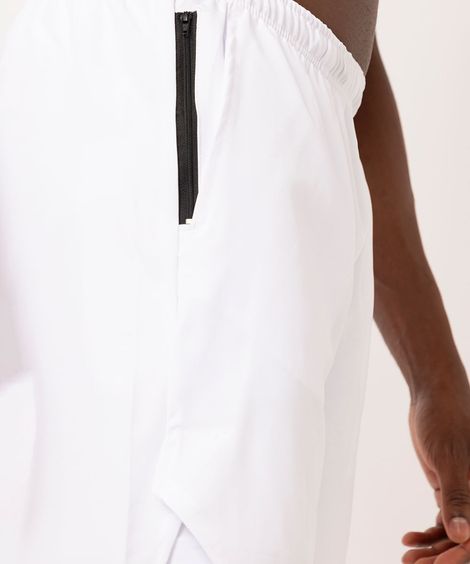 short masculino com compressão esportivo branco
