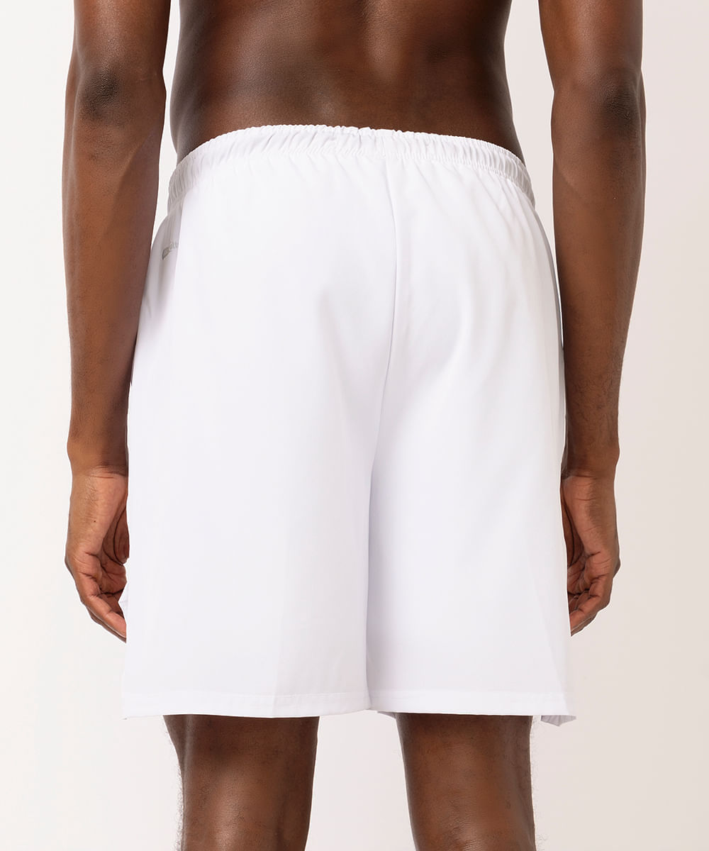 short masculino com compressão esportivo branco