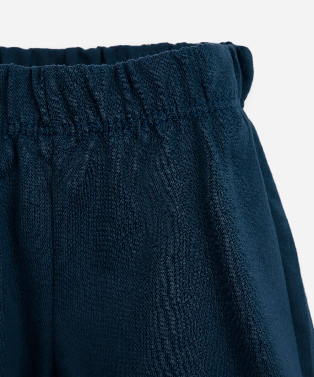 conjunto curto infantil de algodão estampado bege