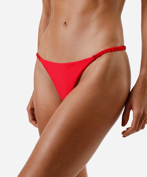 biquíni calcinha feminino texturizado vermelho