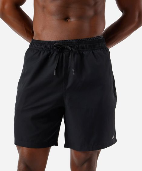 short masculino esportivo cós duplo preto