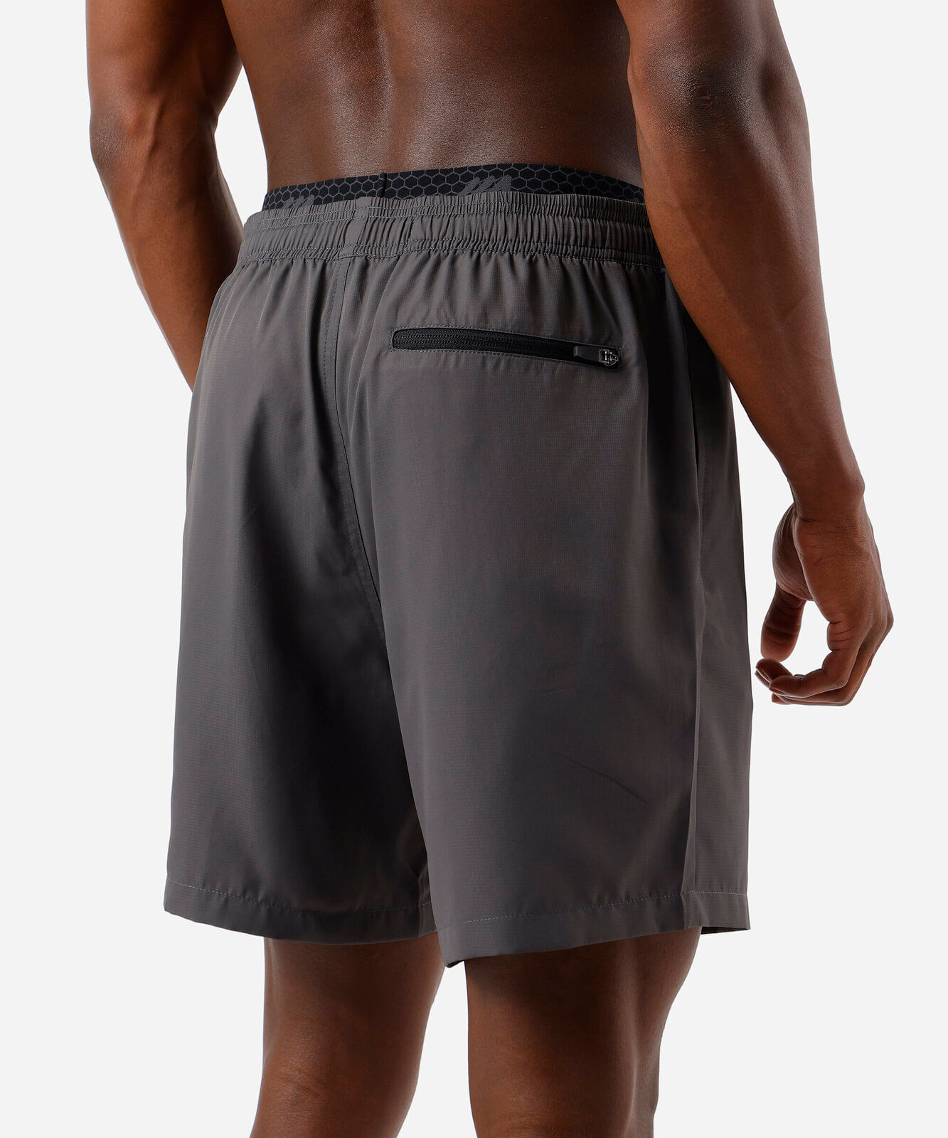 short masculino esportivo cós duplo cinza