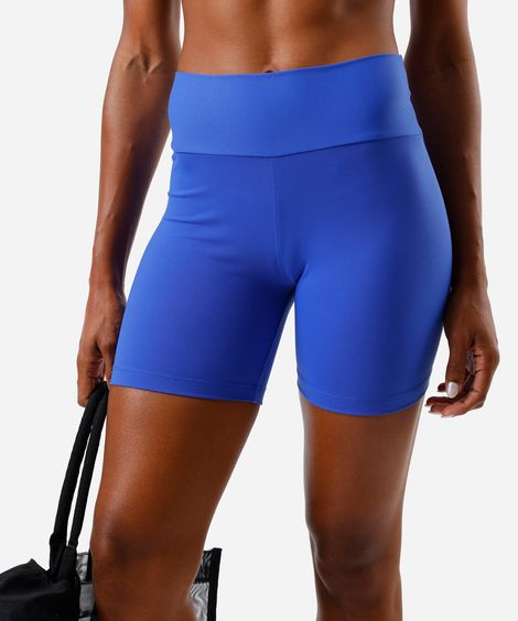 bermuda feminina esportiva de poliamida hot colors azul