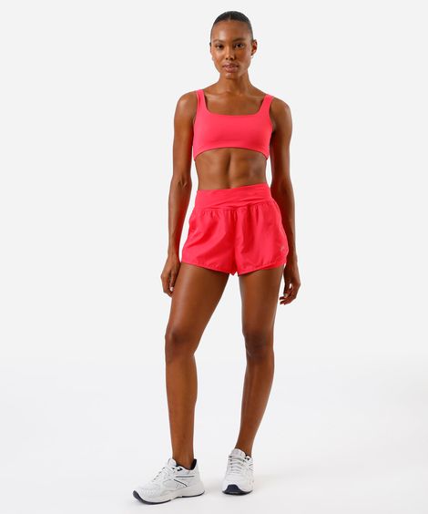 short running com forro e bolso esportivo ace rosa