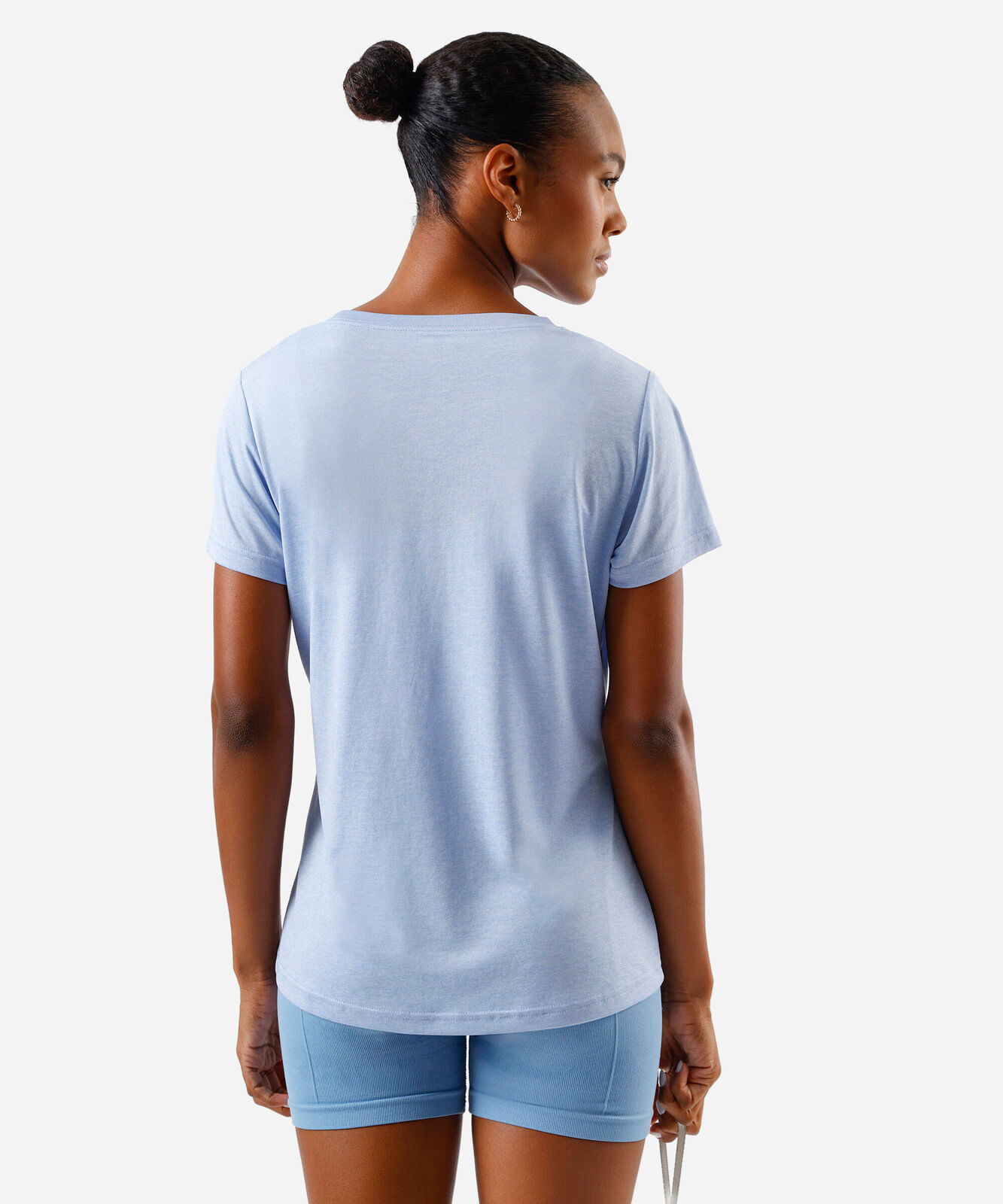 blusa esportiva manga curta azul