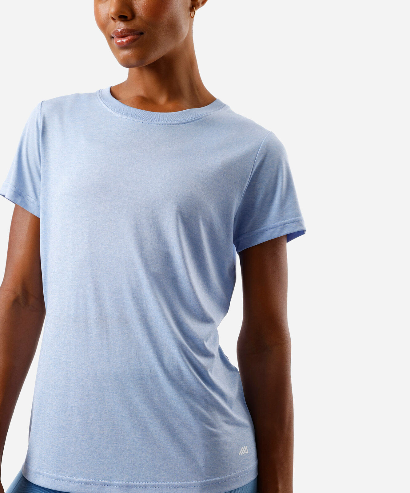 blusa esportiva manga curta azul