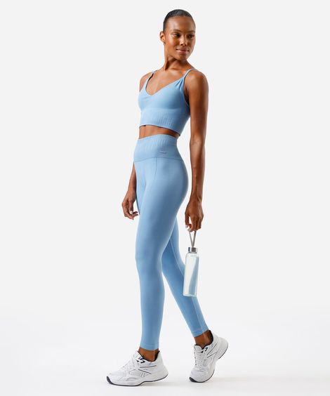calça legging esportiva ace sem costura azul