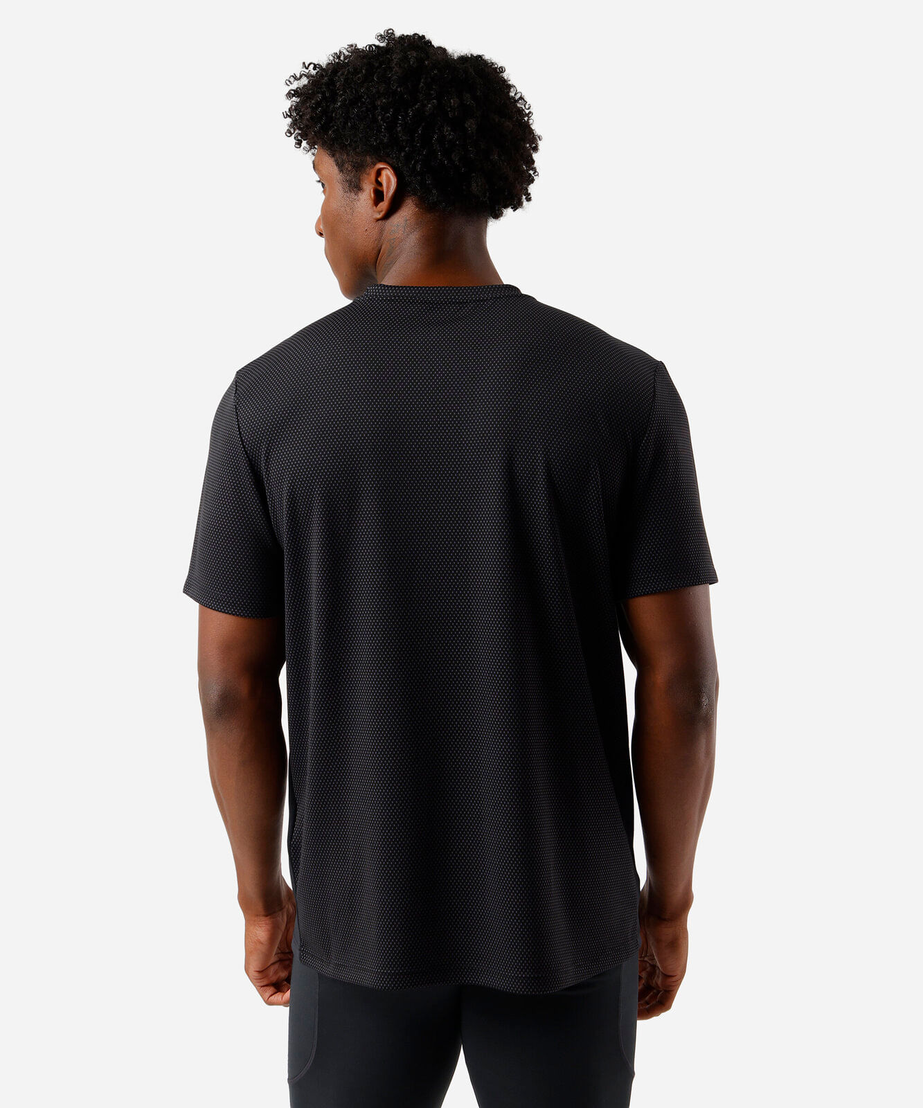 camiseta masculina recorte preta