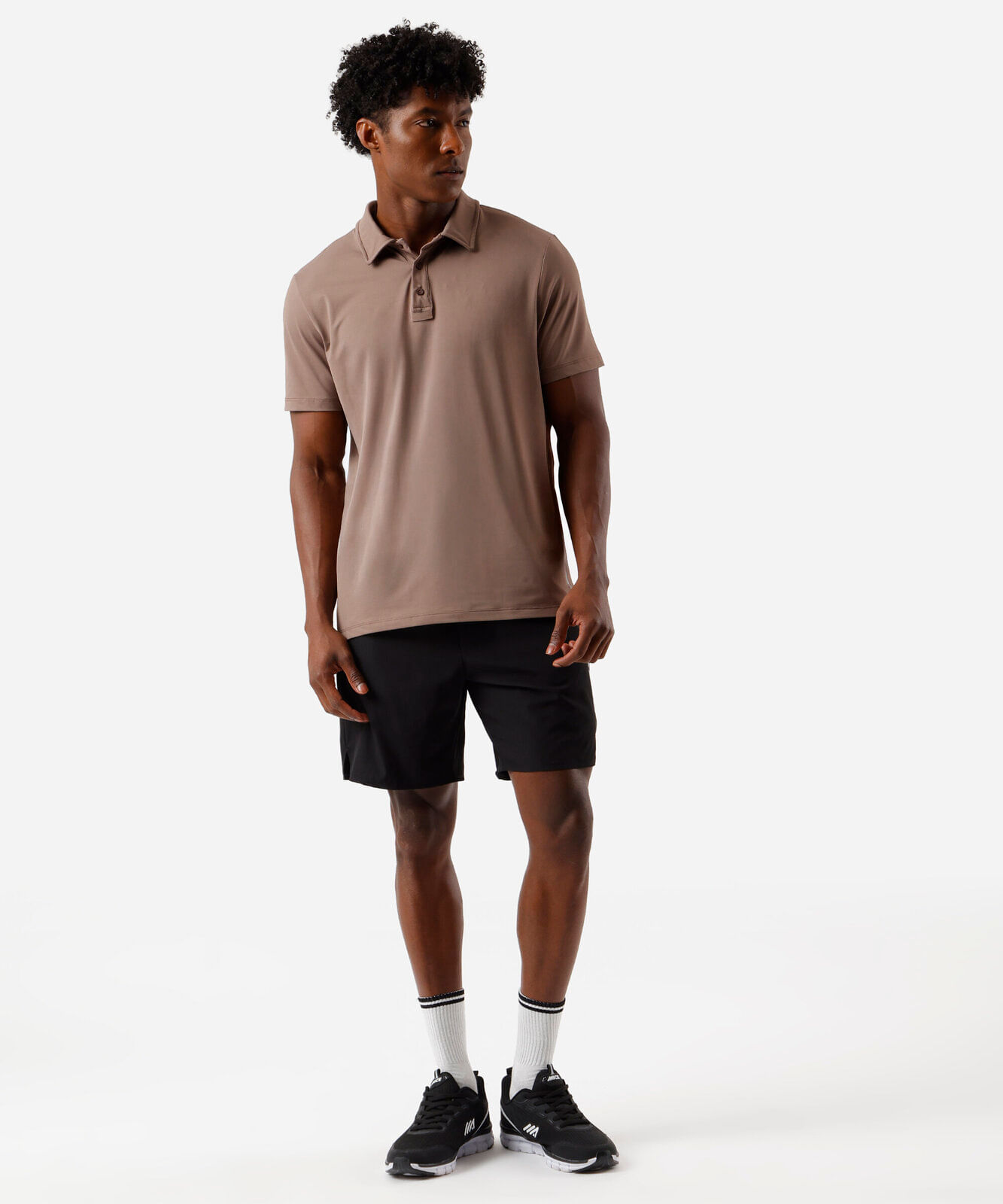 short masculino esportivo com bermuda interna preto