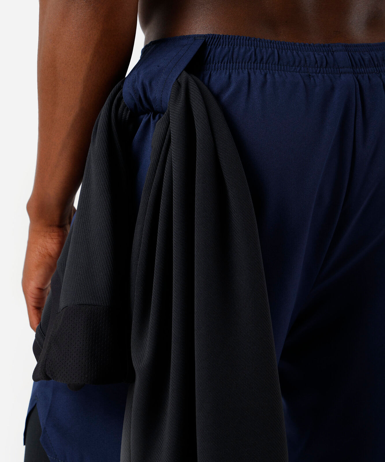 short masculino esportivo com bermuda interna azul