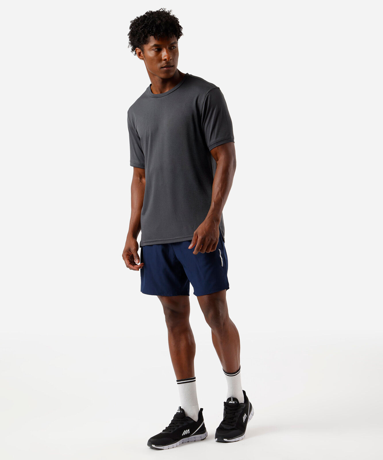 short masculino esportivo ace com bermuda interna azul