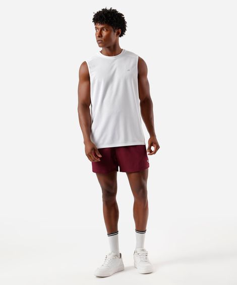 short masculino esportivo bolso com zíper vinho