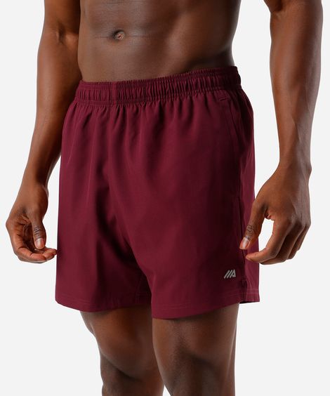 short masculino esportivo bolso com zíper vinho
