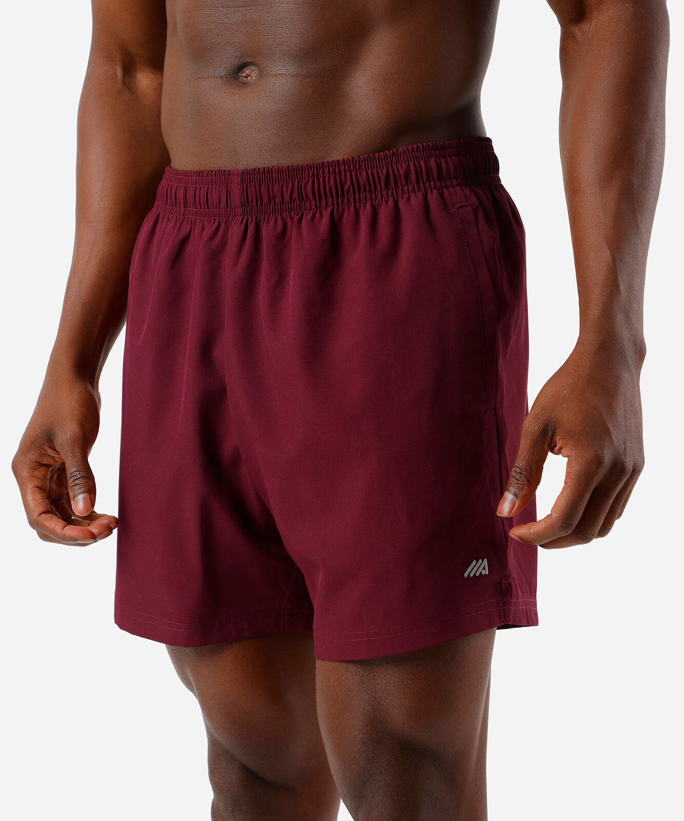 short masculino esportivo bolso com zíper vinho