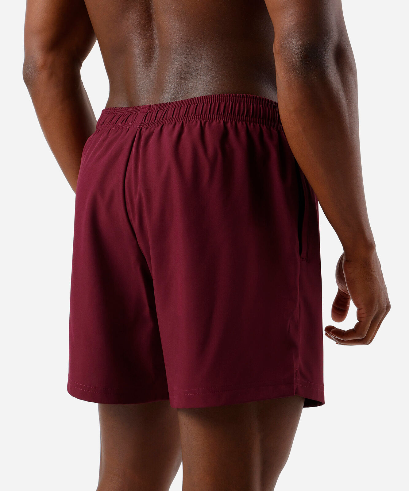 short masculino esportivo bolso com zíper vinho