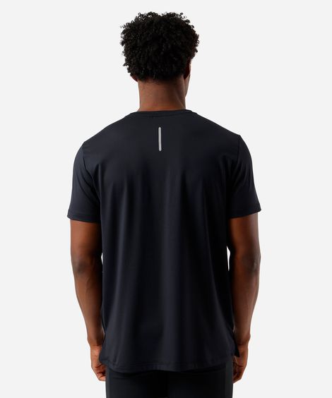 camiseta masculina de poliamida esportiva preta