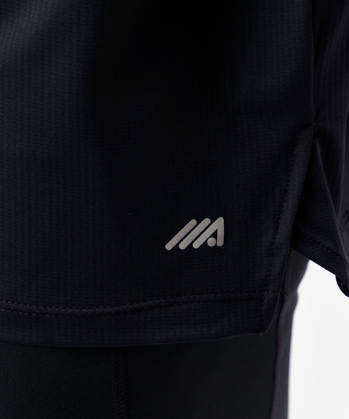 camiseta masculina de poliamida esportiva preta