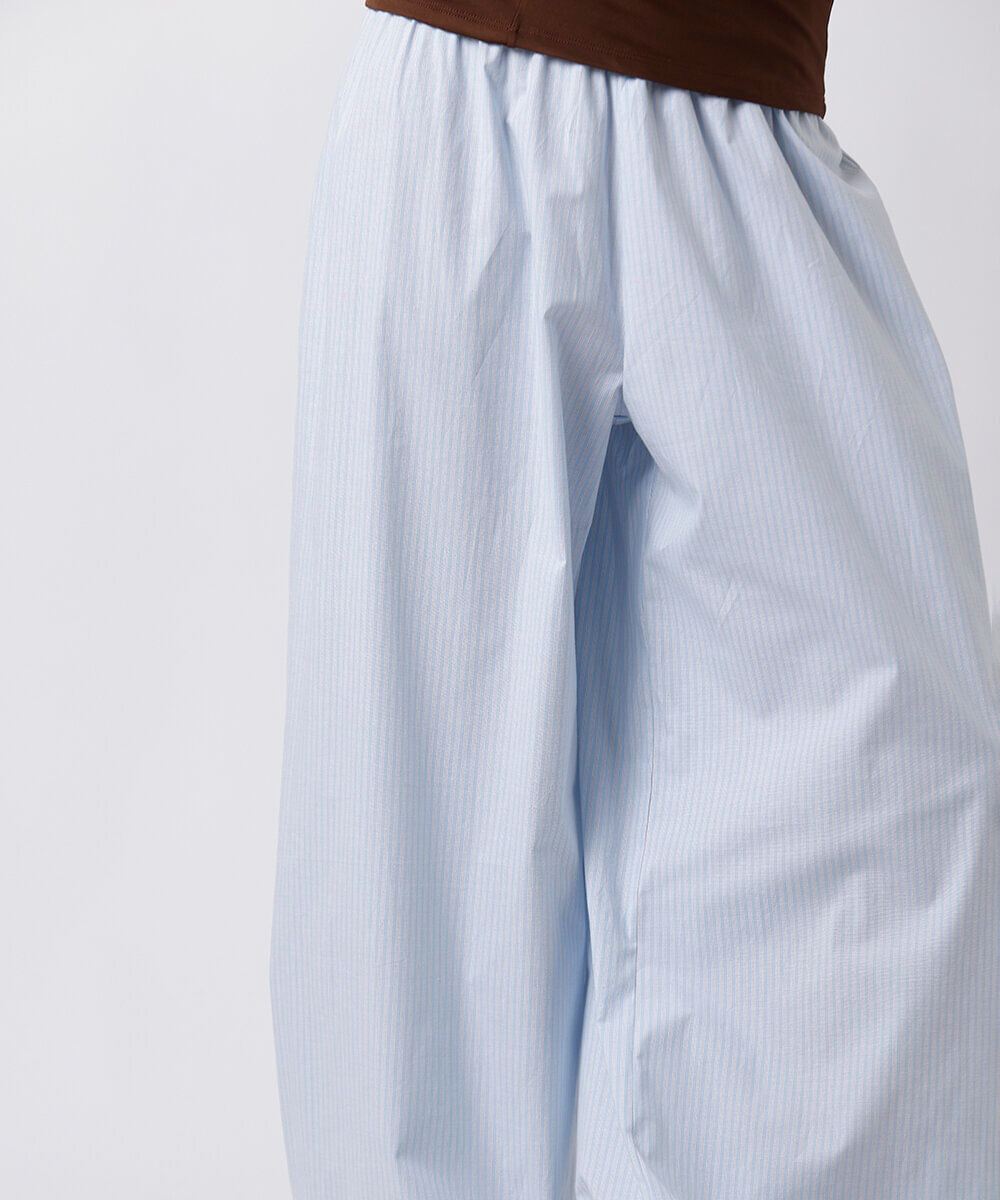 calça aladim feminina de algodão listrada mindset azul