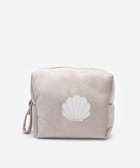 nécessaire de plush concha off white