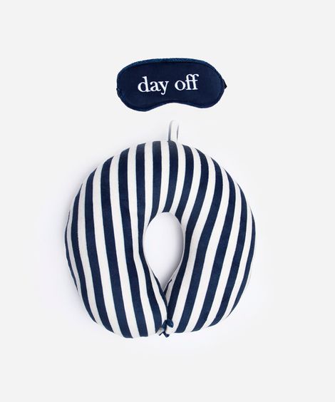 apoio de pescoço com máscara de dormir day off colorido