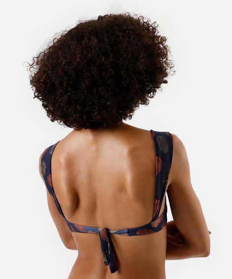 biquíni top meia taça feminino estampado azul
