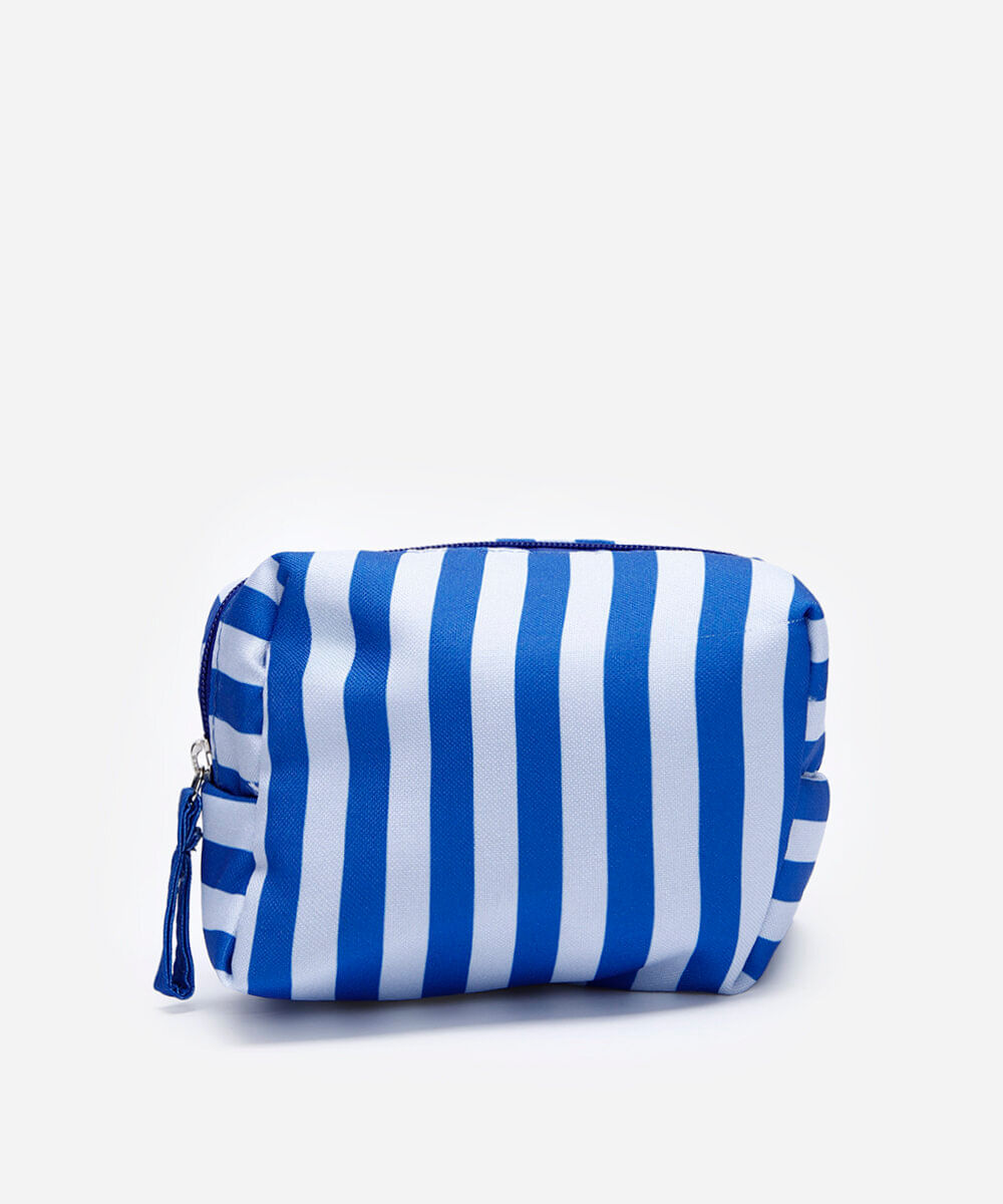 nécessaire feminina pomodoro listrada azul